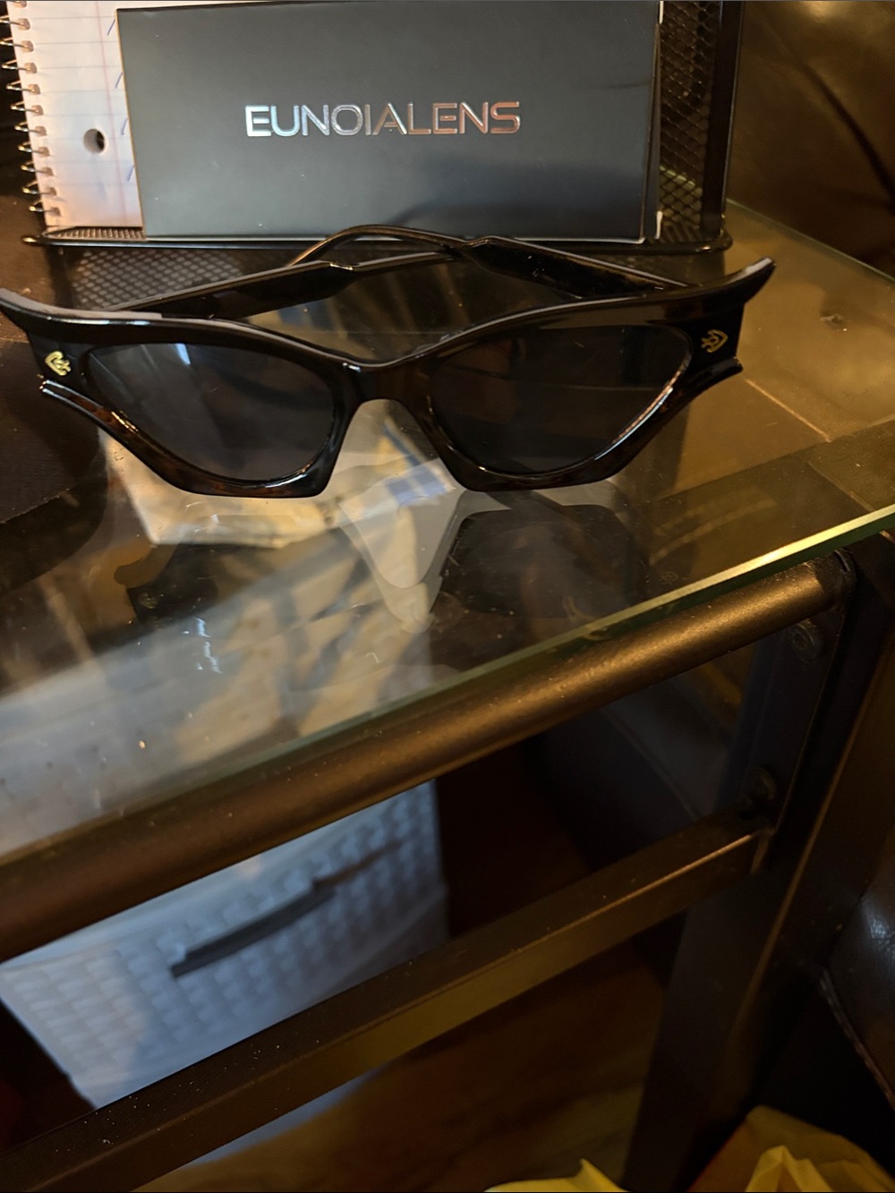 EunoiaLens Black Cat-Eye Sunglasses